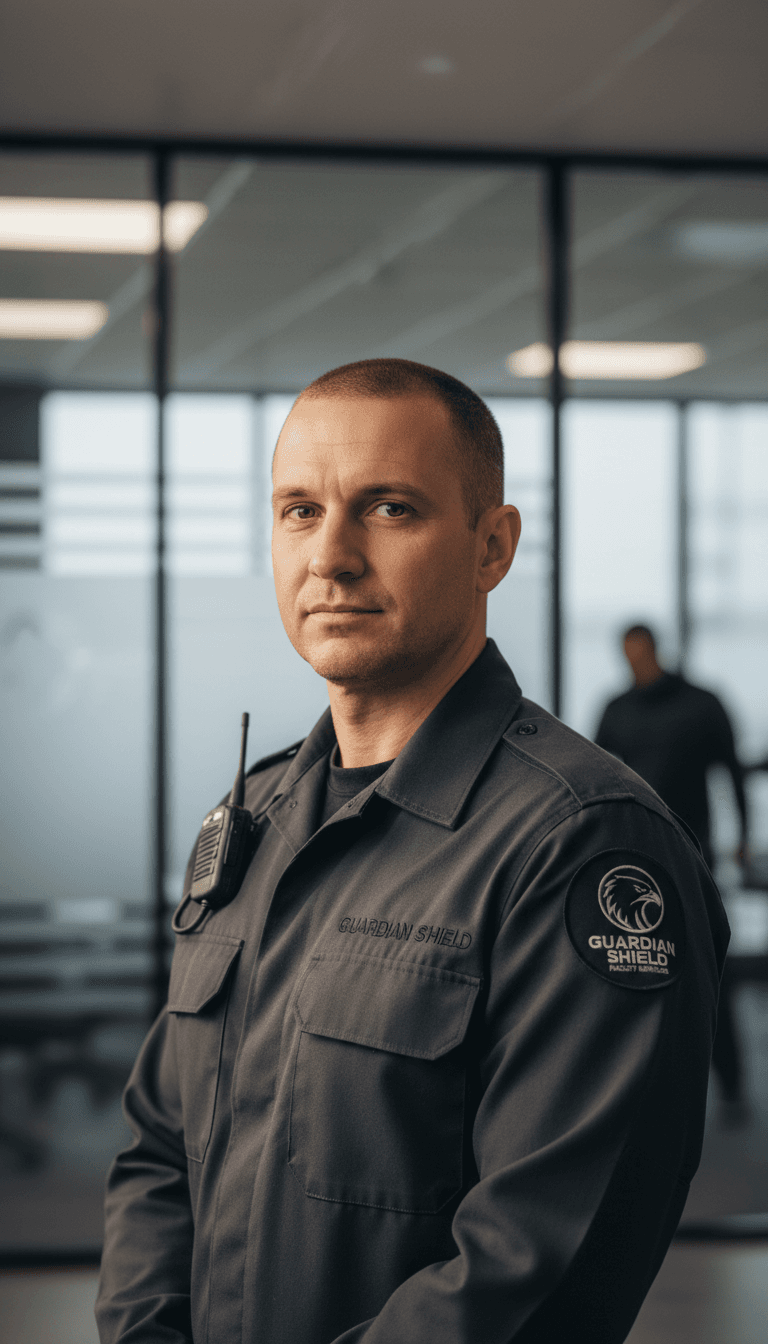 Porträt eines Sicherheitsfachmanns in professioneller Uniform