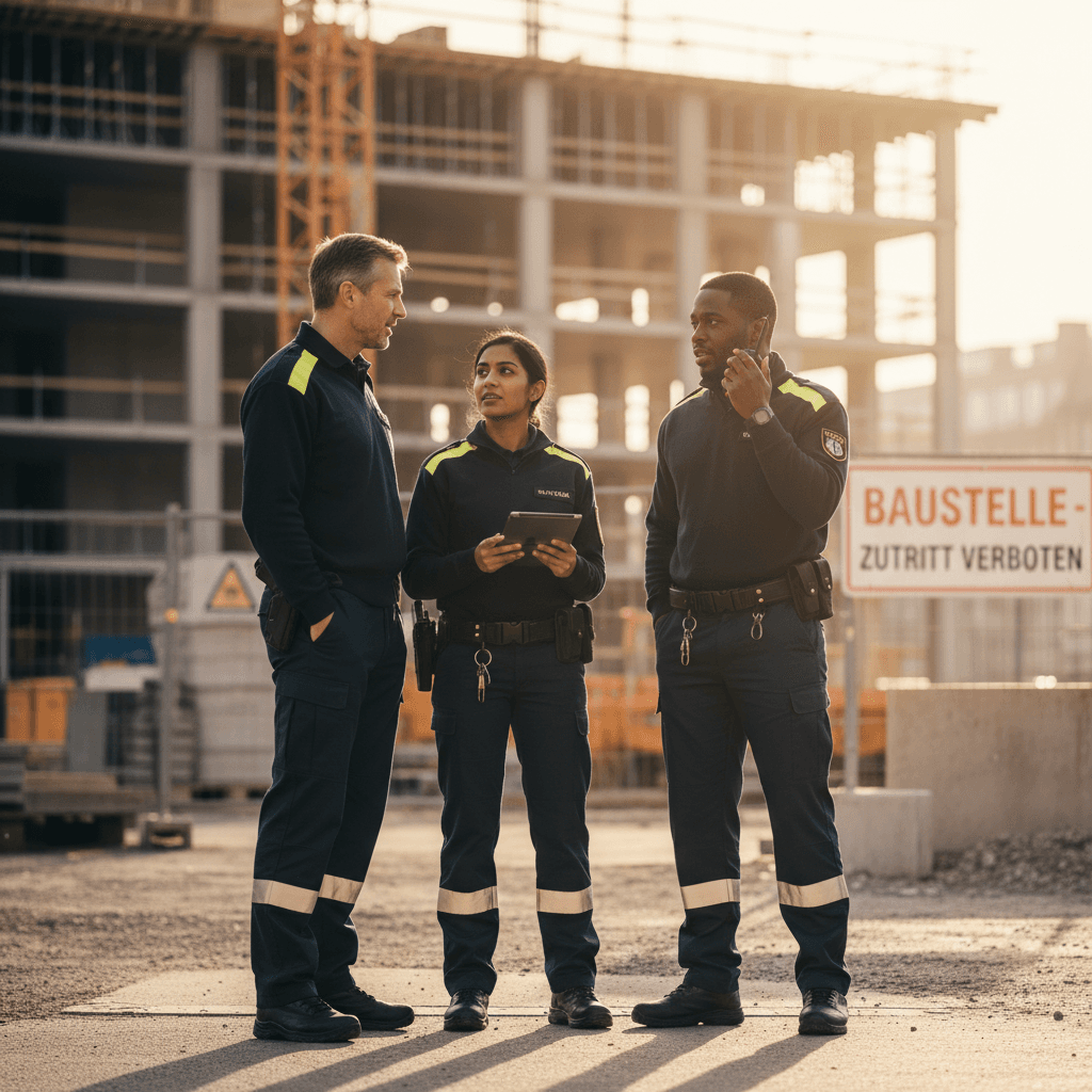 Sicherheitspersonal bei der Zusammenarbeit