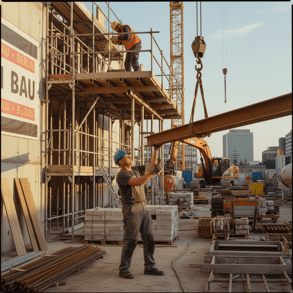 Baustellenpersonal im Einsatz